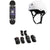 Globe G1 Fairweather Skateboard Complete + Triple 8 Sweatsaver Liner Skateboard Helmet + Saver Series High Impact Skateboard JR Pad Set