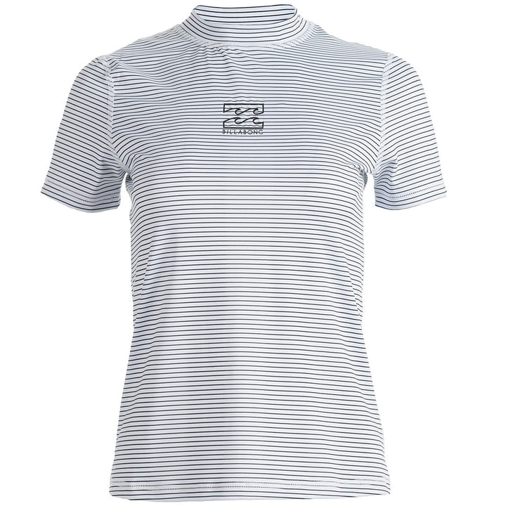 Billabong Core Loose Fit Short Sleeve Rashguard - Women's White/Black