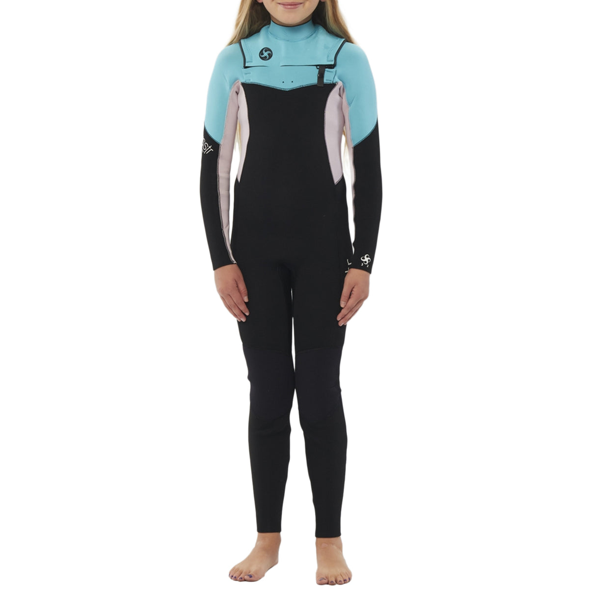 Sisstrevolution 3/2 7 Seas Chest Zip Wetsuit - Girls' Orchid
