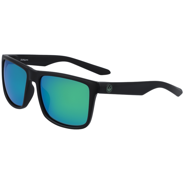 Dragon Meridien H20 Sunglasses Matte Black H20/LumaLens Green Ion Polarized