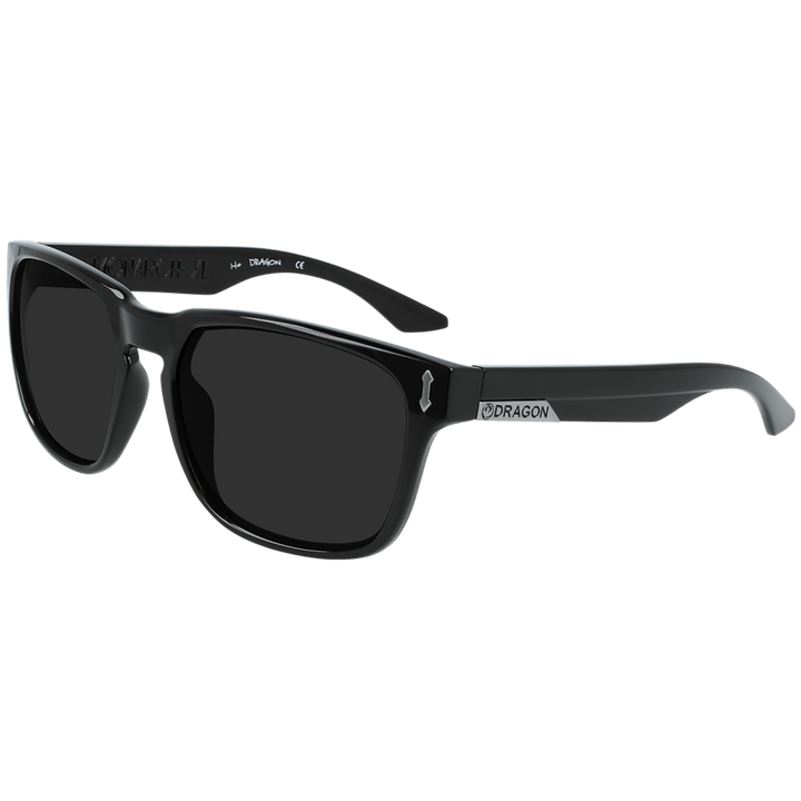Dragon Monarch XL Sunglasses Jet/LumaLens Smoke Polarized