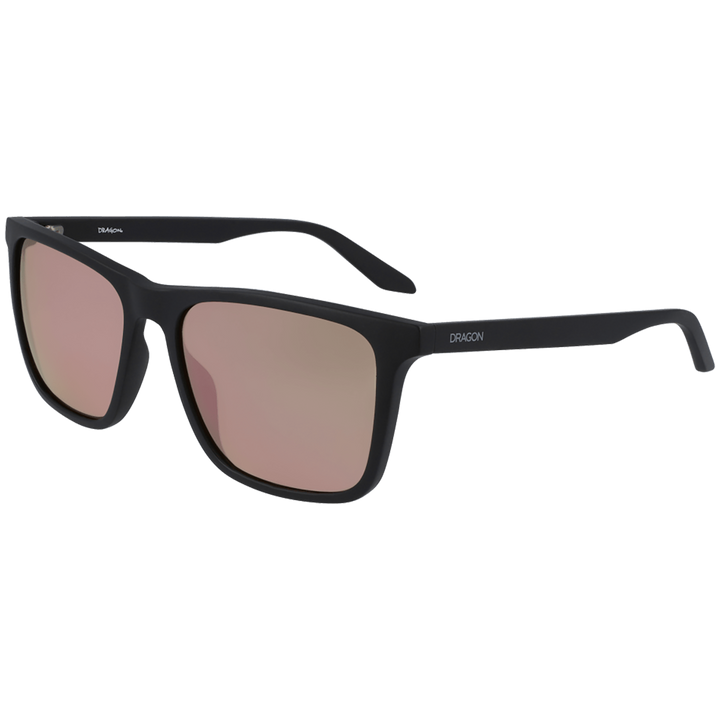 Dragon Renew Sunglasses Matte Black/LumaLens Rose Gold Ion