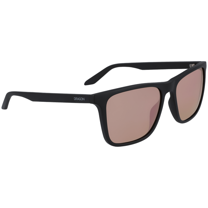 Dragon Renew Sunglasses Matte Black/LumaLens Rose Gold Ion