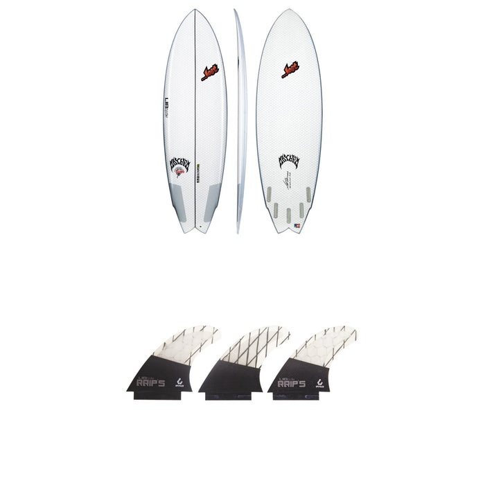 Lib Tech x Lost Round Nose Fish Surfboard + Tri Medium Fin Set
