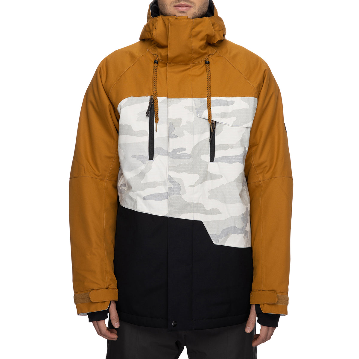 686 Geo Insulated Jacket - Men's Golden Brown Color Block