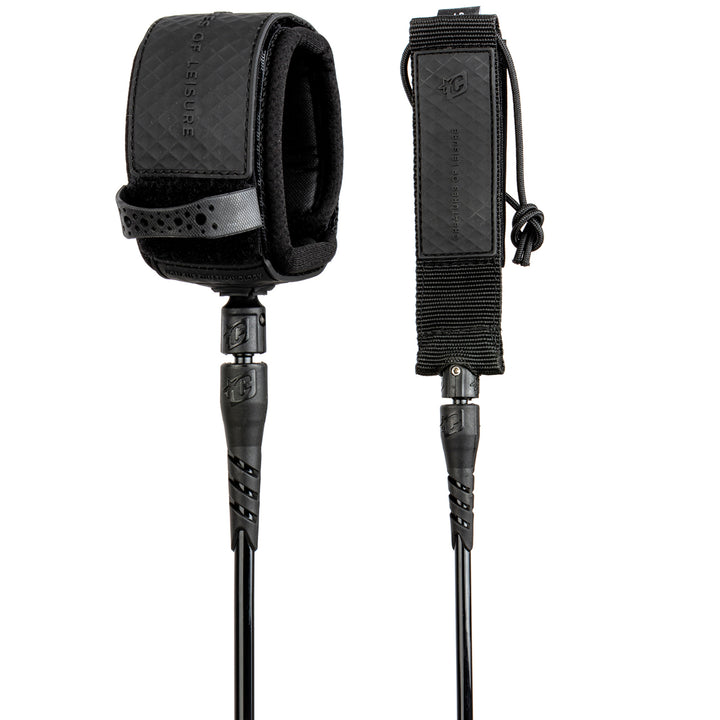 Creatures of Leisure Longboard Ankle 10' Surf Leash Black Black