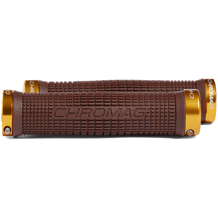Chromag Squarewave Grips Brown/Gold