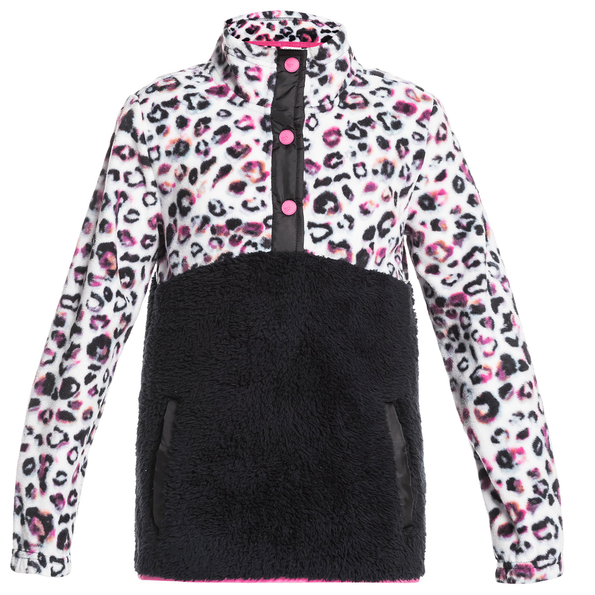 Roxy Alabama Fleece - Girls' Bright White Leops