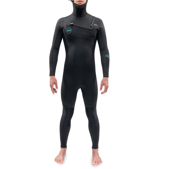 Dakine 4/3 Mission Chest Zip Hooded Wetsuit Black