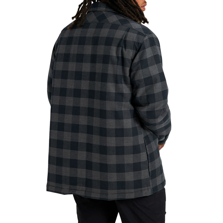 Burton Brighton Insulated Flannel - Men's True Black Heather Buffalo Plaid