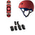 Almost Tile Pattern FP 7.75 Skateboard Complete + Triple 8 Sweatsaver Liner Skateboard Helmet + Saver Series High Impact JR Skateboard Pad Set