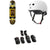 Element Nat Geo King Jungle Nyjah 8.0 Skateboard Complete + Triple 8 The Certified Sweatsaver Skateboard Helmet + Saver Series High Impact Skateboard Pad Set