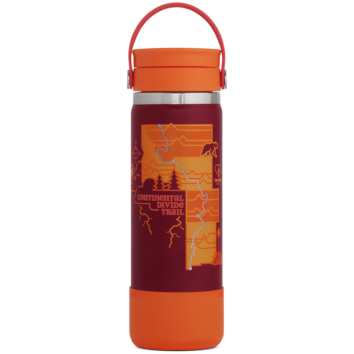 Hydro Flask Scenic Trails Limited Edition 20oz Wide Mouth Water Bottle Rhubarb