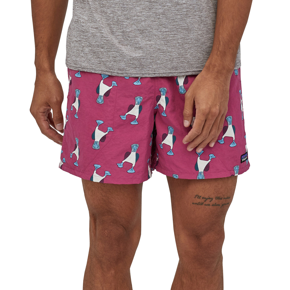 Patagonia Baggies 5" Shorts Blue Prints: Star Pink