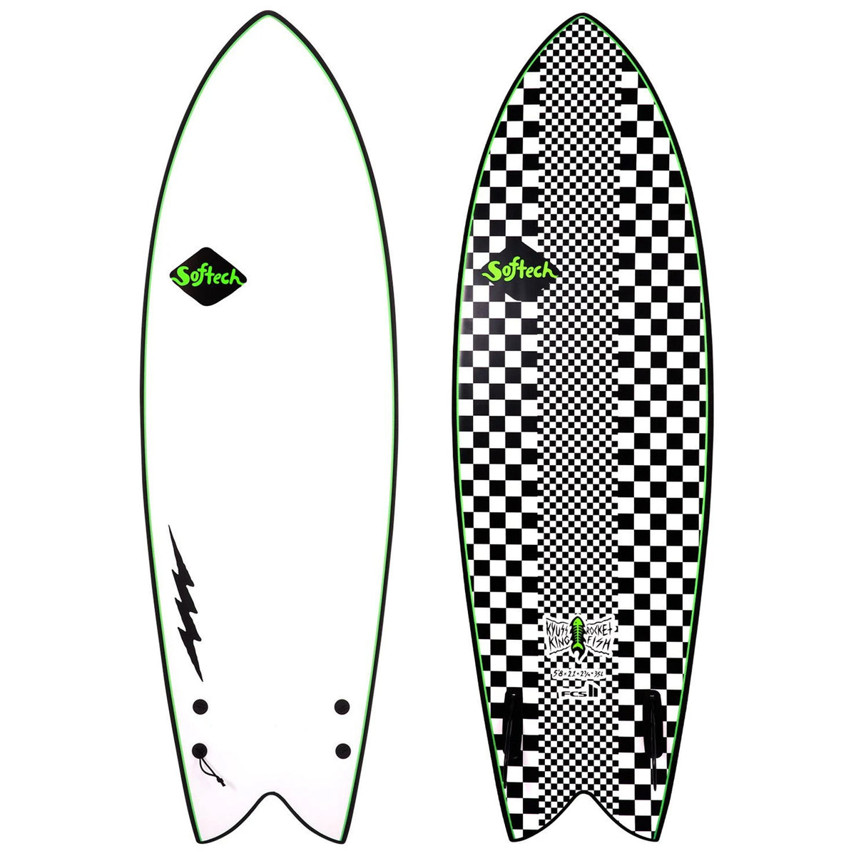 Softech Kyuss Fish FCS II 5'8" Surfboard Checkered