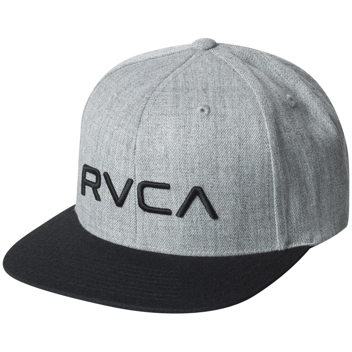 RVCA Twill Snapback II Hat - Boys' Heather Grey/Black