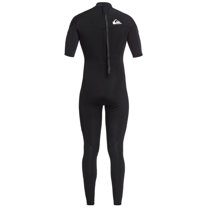 Quiksilver 2/2 Syncro Short Sleeve Back Zip Quicklock Wetsuit Black/Silver