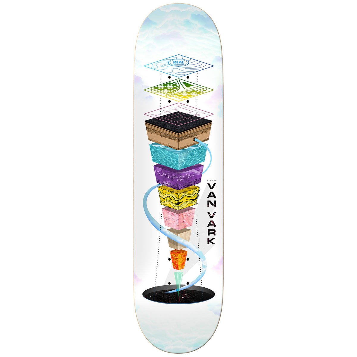 Real Tanner Topography 8.25 Skateboard Deck