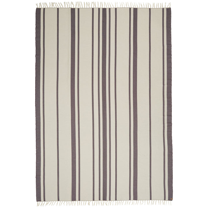 Tentree Organic Cotton Breeze Stripe Woven Towel Pearl Blue/Elm White