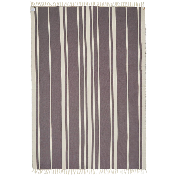 Tentree Organic Cotton Breeze Stripe Woven Towel Pearl Blue/Elm White