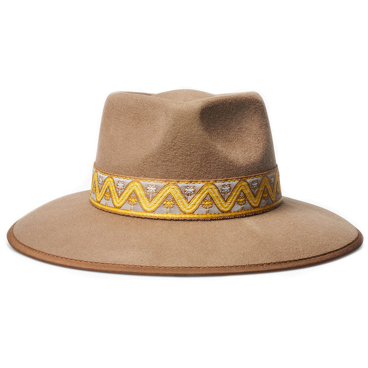 Roark Younes Fedora Hat Brown