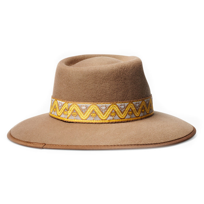 Roark Younes Fedora Hat Brown