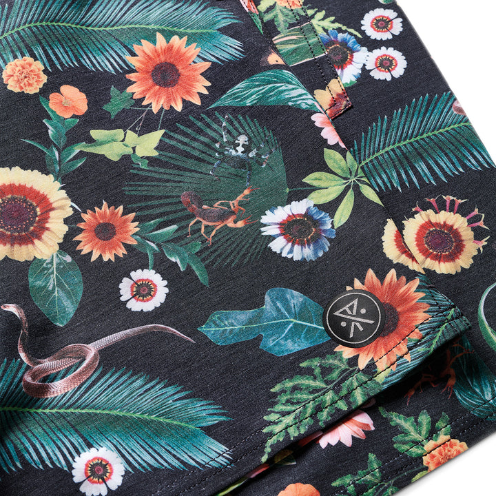Roark Chiller Menara Flora Boardshorts - Men's Black