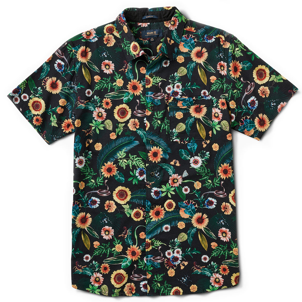 Roark Menara Flora Short-Sleeve Shirt - Men's Black