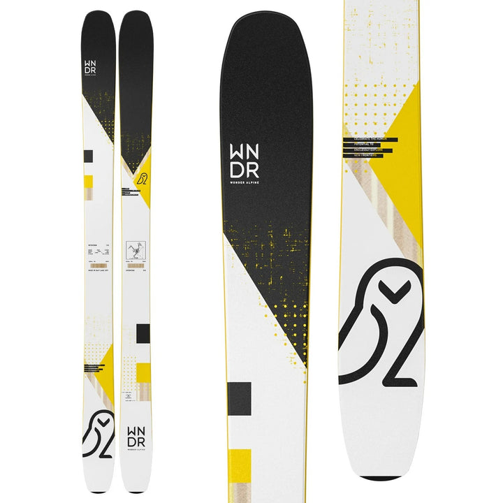 WNDR Alpine Intention 110 Camber Skis + Marker Kingpin 13 Demo Bindings + Black Diamond Glidelite Skins 2021