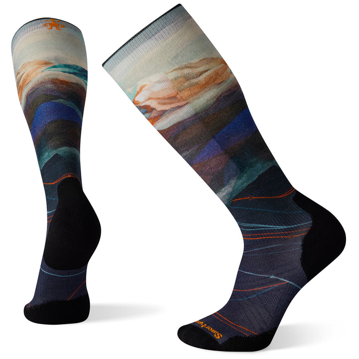 Smartwool Performance Ski Targeted Cushion Print OTC Socks Deep Navy