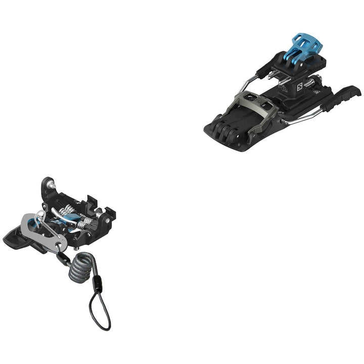 Salomon MTN Pure (with Leash and Brake) Alpine Touring Ski Bindings 2022 Black