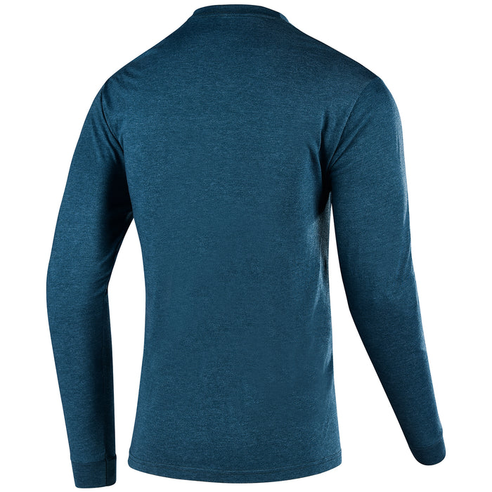 Troy Lee Designs Flowline L/S Tech Tee Velo Navy Heather