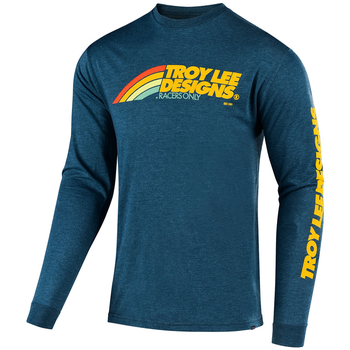 Troy Lee Designs Flowline L/S Tech Tee Velo Navy Heather