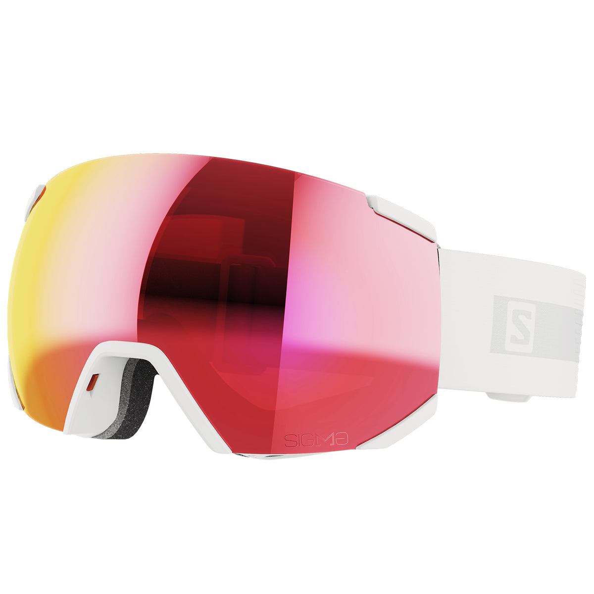 Salomon Radium Goggles White/Sigma Poppy Red