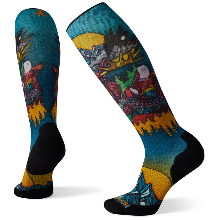 Smartwool Performance Ski Targeted Cushion Nature Within Print OTC Socks - Women's Deep Navy