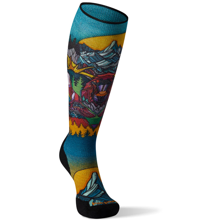 Smartwool Performance Ski Targeted Cushion Nature Within Print OTC Socks - Women's Deep Navy