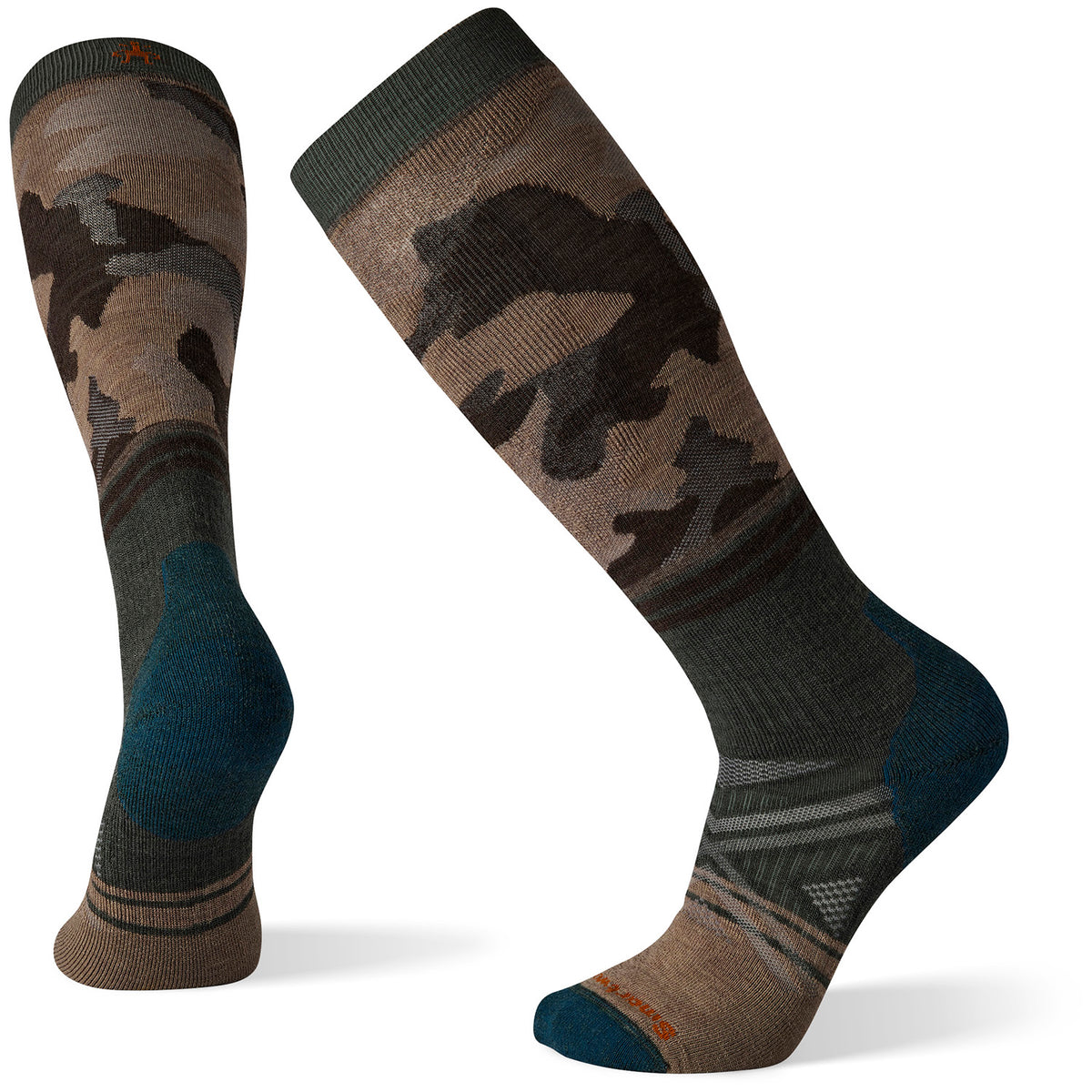 Smartwool Performance Ski Full Cushion Camo OTC Socks Dark Sage