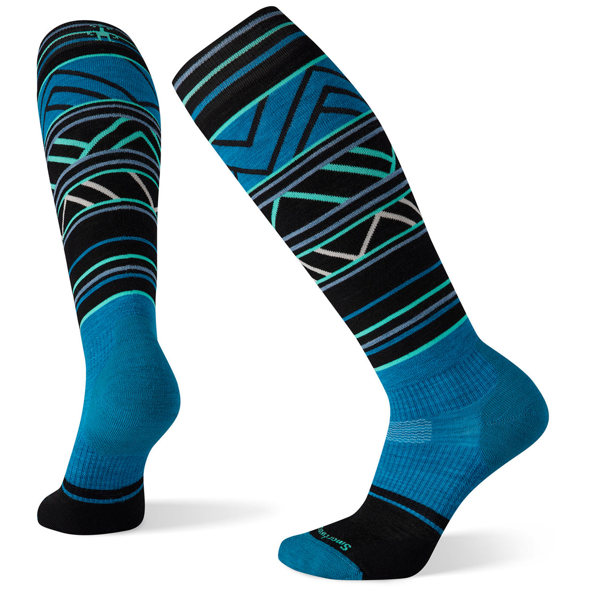Smartwool Performance Snow Targeted Cushion Pattern OTC Socks - Women's Ocean Abyss