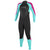 O'Neill 4/3 Epic Back Zip Wetsuit - Girls' Black/Seaglass/Berry