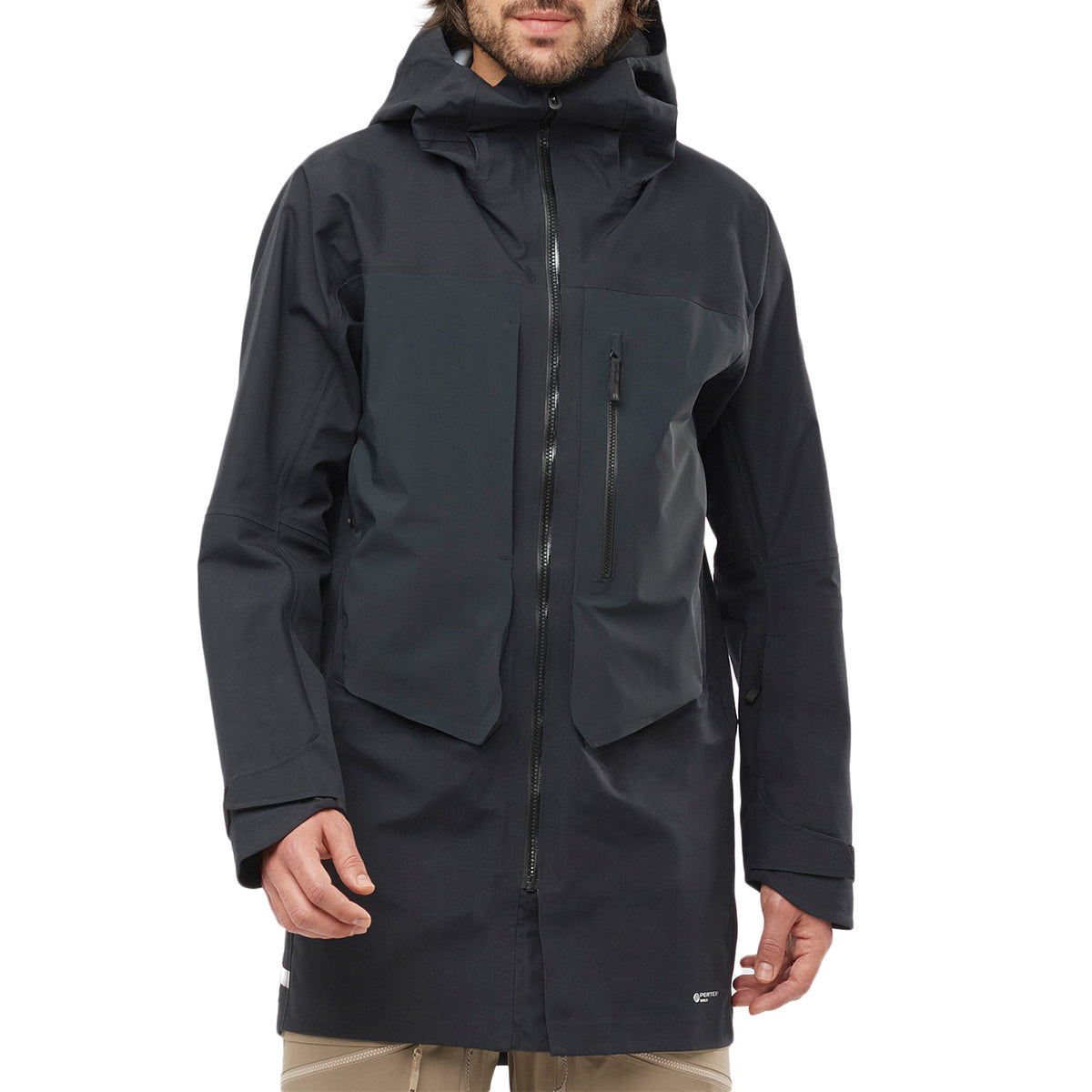 Salomon Stance 3L Long Jacket - Men's Black