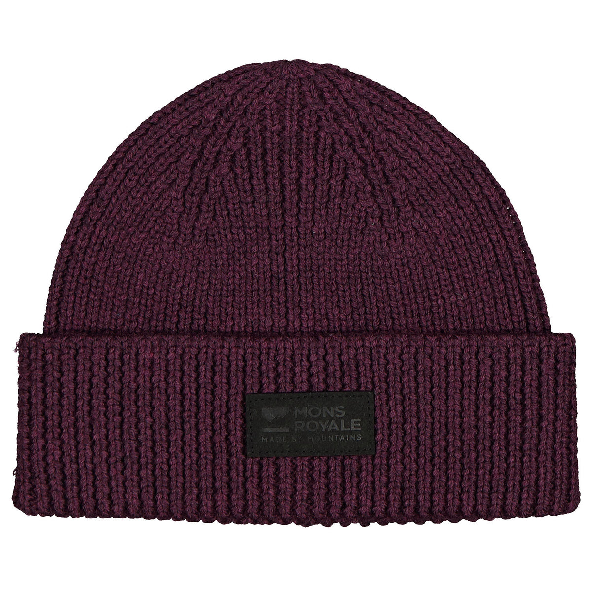 MONS ROYALE Fishermans Beanie Wine Marl