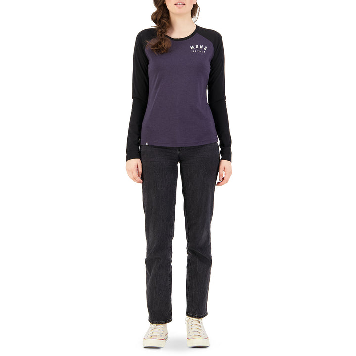 MONS ROYALE Icon Raglan Top - Women's Black/9 Iron