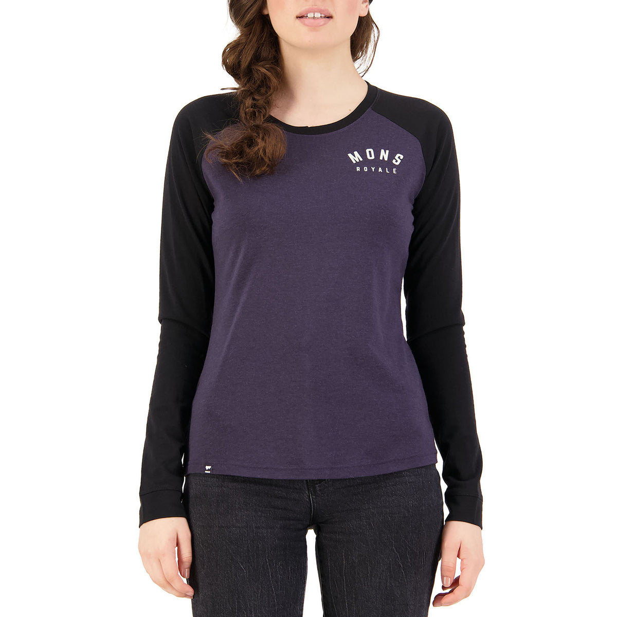 MONS ROYALE Icon Raglan Top - Women's Black/9 Iron