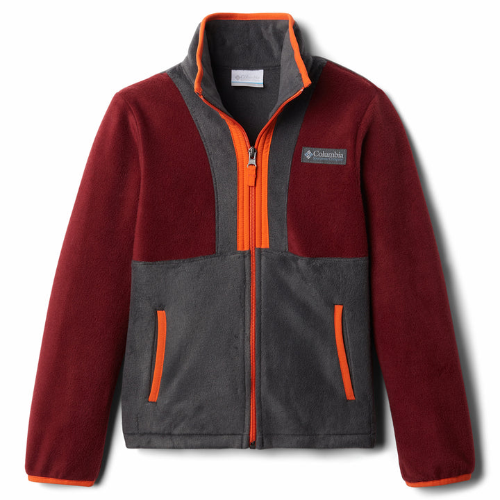 Columbia Back Bowl Full Zip Fleece - Kids' Red Jasper/Shark