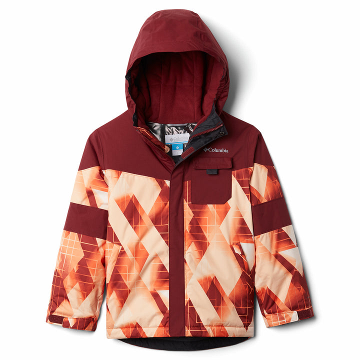 Columbia Mighty Mogul II Jacket - Boys' Tangy Orange Geo Mountain/Red Jasper