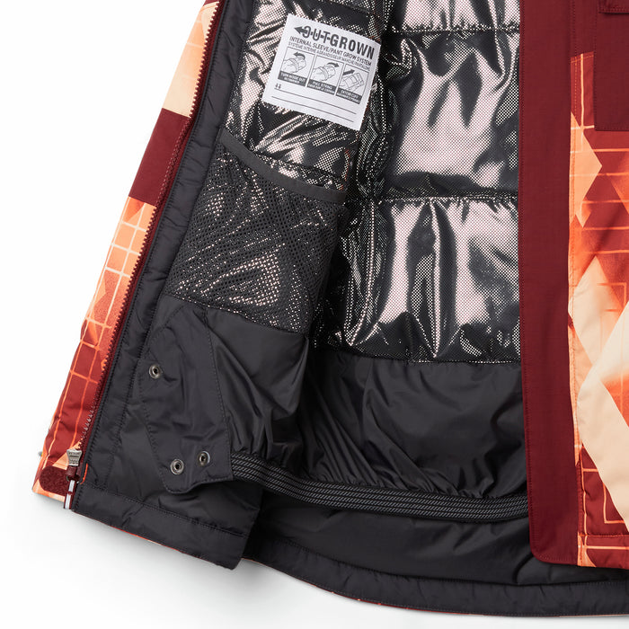 Columbia Mighty Mogul II Jacket - Boys' Tangy Orange Geo Mountain/Red Jasper