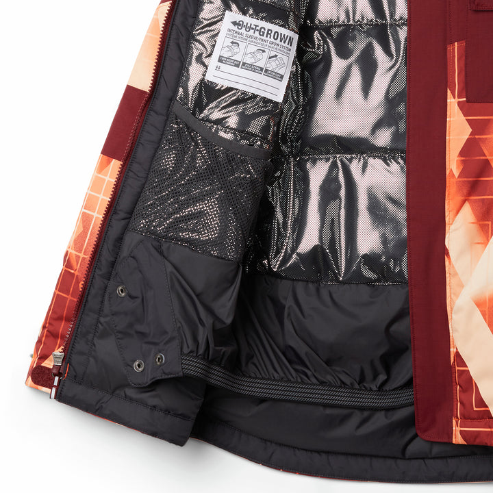 Columbia Mighty Mogul II Jacket - Boys' Tangy Orange Geo Mountain/Red Jasper