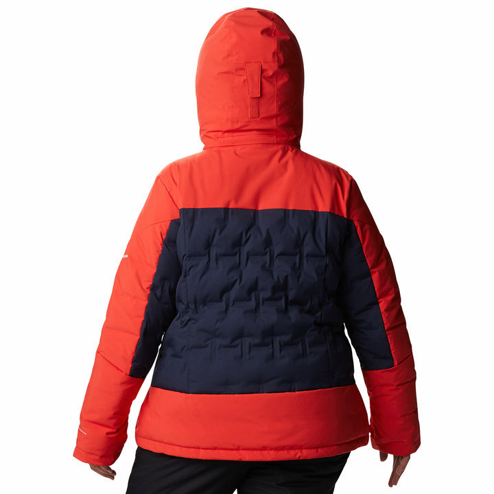Columbia Wild Card Down Plus Size Jacket - Women's Dark Nocturnal, Bold Orange