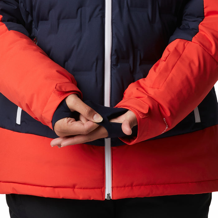 Columbia Wild Card Down Plus Size Jacket - Women's Dark Nocturnal, Bold Orange
