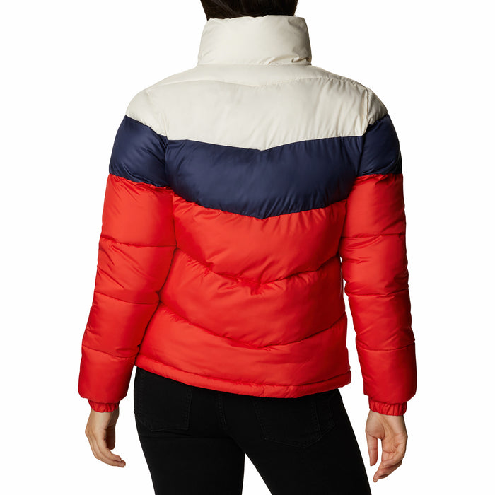 Columbia Puffect Jacket - Women's Bold Orange, Nocturnal, Chalk